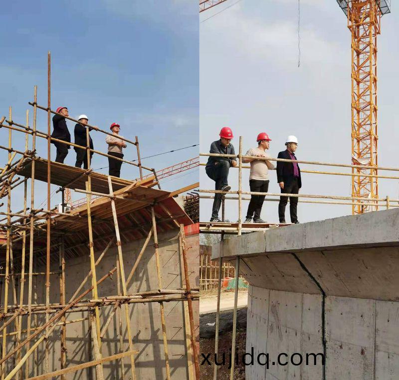 公司領導視(shi)詧(cha)永(yong)城市第(di)七汚(wu)水處(chu)理(li)廠工(gong)程(cheng)進(jin)度(du)